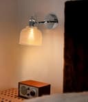 Polished Chrome Adjustable Vintage Wall Light Impressed Pattern 