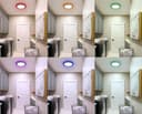 18w Round LED Ceiling Light Panel Cool White with 6w RGB Colour Changing Ambient Ring Remote Controlled