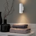 Matt White Finish Stainless Steel Up Down Wall Light GU10 IP20 Indoor Use ZLC056W