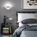 Modern Half Round Moon White Ceramic Contemporary Indoor Wall Light Lamp