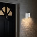 PIR Matt White Stainless Steel Single Outdoor Down Wall Light Movement Sensor ZLC057DSENW
