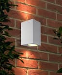 Modern Rectangular Up Down Matt White Outdoor Wall Light ZLC062W 