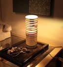 Mirror Chrome Cylinder Desk Lamp 3D Spiral Effect Glass Bedside and Table Lamp CL003