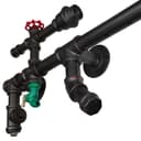 Industrial Steampunk Iron Rustic Vintage Water Pipe Tap Gun Shape Rifle M0158 with 2w T30 & 4w T45