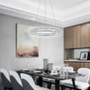 Modern Round Chandelier LED Ring Pendant Ceiling Light Cool White M0170