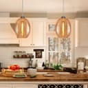 Modern Vintage Oval Glass Ceiling Pendant Light M0196