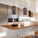 Modern Glass Smokey Grey Pendant Light M0208