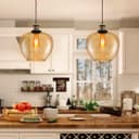 Modern Vintage Glass Globe Pendant Light M0207