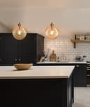 Modern Vintage Ceiling Smoked Gold Globe Pendant Light M0212