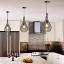 Modern Smoky Grey Glass Ceiling Pendant Light M0213