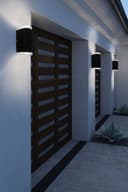 Modern 6W LED Double Outdoor Wall Light Black Cool White ZLC321CW