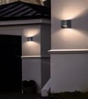 Modern LED Outdoor Wall Light Black Warm White ZLC324WW
