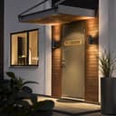2 X Outdoor Black Double Wall Light ZLC035B