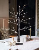 LED Indoor Christmas Brown Tree Snow Effect Miniature 60cm Mains and Battery Operated TREE04