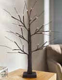 LED Indoor Christmas Brown Tree Miniature 60cm Mains And Battery Operated TREE01