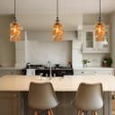 Vintage Gold Twisted Cylinder Glass Ceiling Pendant Lamp M0230
