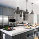 Modern Vintage Ceiling Smoked Grey Glass Pendant Lamp M0222