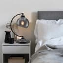 Modern Smoked Glass Globe Table Lamp M0234