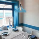 Modern Vintage Blue Glass Dome Ceiling Pendant Lamp M0235