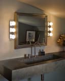 Modern IP44 Opaque 3 Globe Bathroom Mirror Light M0220