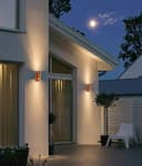 PIR Double Outdoor Wall Light Copper Finish with Movement Sensor IP44 ZLC342CSEN
