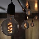2w Vintage LED G95 Bulb E27 Spiral Filament Smoke Grey