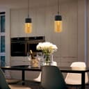 Retro Amber Glass Pendant Hanging Ceiling Light Shade Cylinder Nordic Lamp Holder H3001