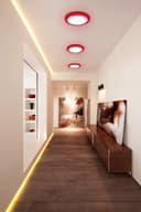 12w Round Recessed LED Ceiling Panel Light Dual Colour Cool White Red Ring