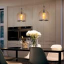 Modern Clear Transparent Glass Ceiling Pendant Shade Bell Bubble Effect H3022