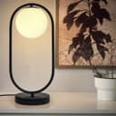 Modern Retro Opaque Globe Black Table Lamp H3008