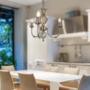 Vintage Ceiling Pendant Light Brushed Chrome Antique Hanging Chandelier Candle Lantern H3039