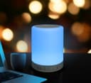 Portable LED Touch Dimmable Mood Lamp Speaker USB Rechargeable 6 Colour Changing Wireless Connection 