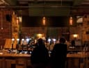 4w LED Glass Vertical Strip Bottle Light Bulb Smoked Grey E27 Coil Filament GREYVSBOTTLE
