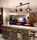 3 Way Ceiling Spot Light Adjustable Eyeball GU10 Black Metal Finish