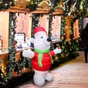 4ft LED Outdoor Inflatable Polar Bear Illuminated Plug In