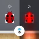 1W LED Night Light with Auto Sensor Red Ladybug Plug In Dusk to Dawn A62R