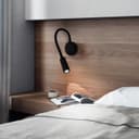3W LED Adjustable Black Wall Mounted Reading Light with Flexible Arm Cool White 6000K BW04