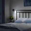  3W LED Adjustable Black Wall Mounted Bedside Light Switched Cool White BW06