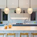 Modern Brass Ceiling Pendant Light Frosted White Textured Glass Lamp Shade K447