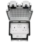 13A 2 Gang Weatherproof Double Outdoor Switched DP Socket IP66 ODS1