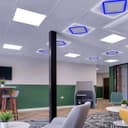 64W LED Recessed Ceiling Panel Frame Edge Light Blue and 6500K Cool White 600×600 PFL03