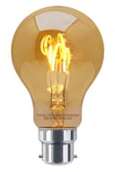 Retro Vintage LED 2w Edison Style Spiral Filament Bulb Smoked Gold Glass A60 B22 Bayonet