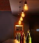 Retro Vintage LED 2w Edison Style Spiral Filament Bulb Smoked Gold Glass A60 B22 Bayonet