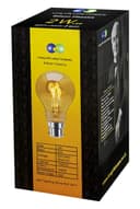 Retro Vintage LED 2w Edison Style Spiral Filament Bulb Smoked Gold Glass A60 B22 Bayonet