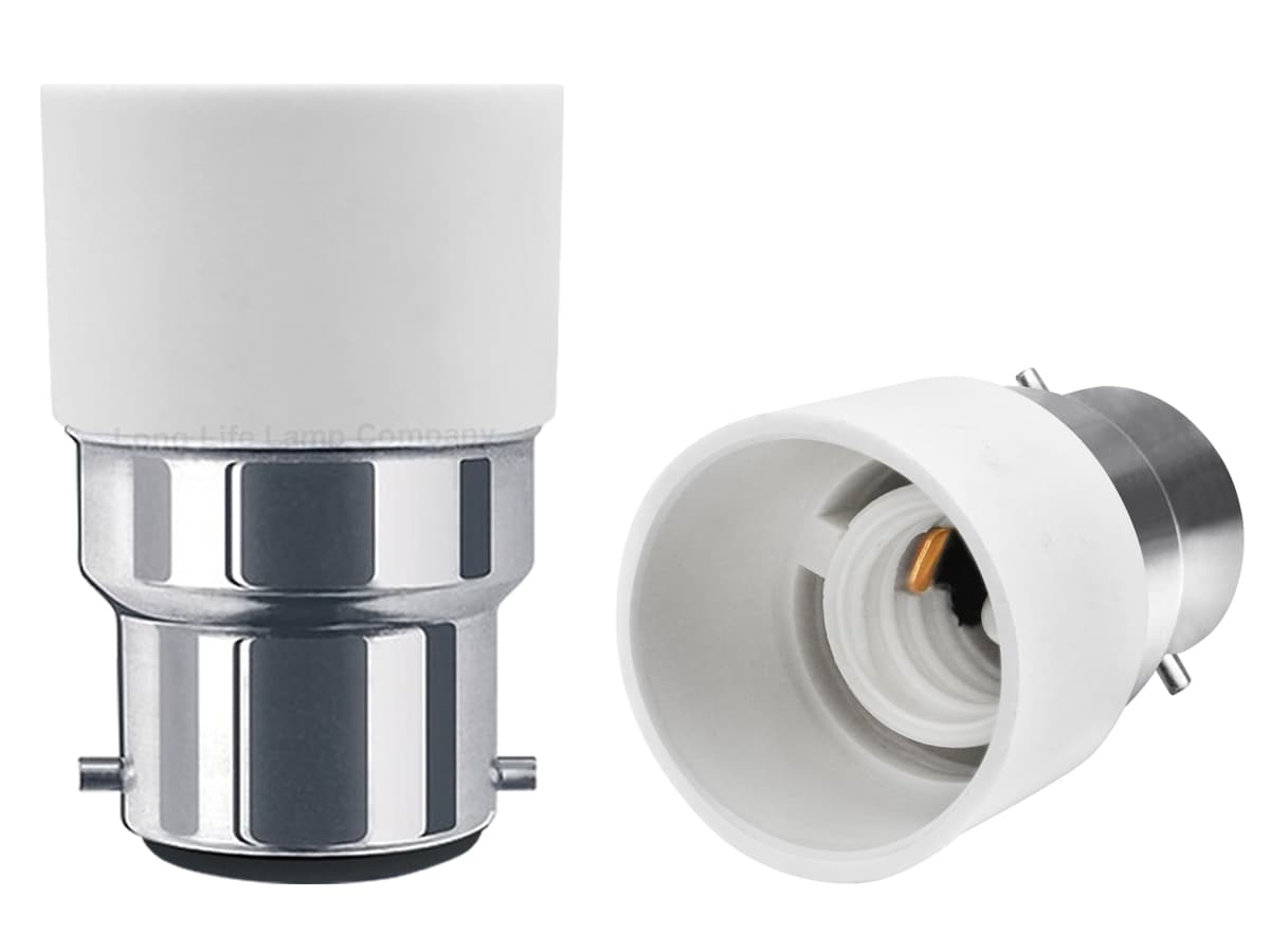 B22 to E14 Lamp Light Bulb Base Socket Converter Adaptor 