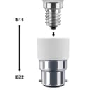 B22 to E14 Lamp Light Bulb Base Socket Converter Adaptor 