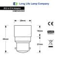 B22 to E14 Lamp Light Bulb Base Socket Converter Adaptor 