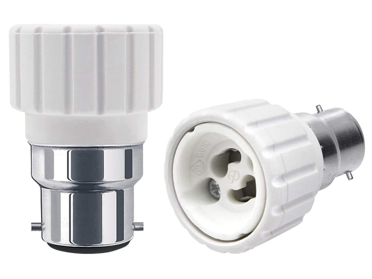 B22 to GU10 Lamp Light Bulb Base Socket Converter Adaptor 