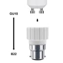 B22 to GU10 Lamp Light Bulb Base Socket Converter Adaptor 