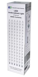 6 x 30cm Plug In LED Cool White Under Kitchen Cupboard Cabinet Strip Lights 